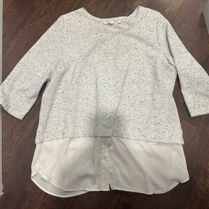 Women's Gray & White Layered Top